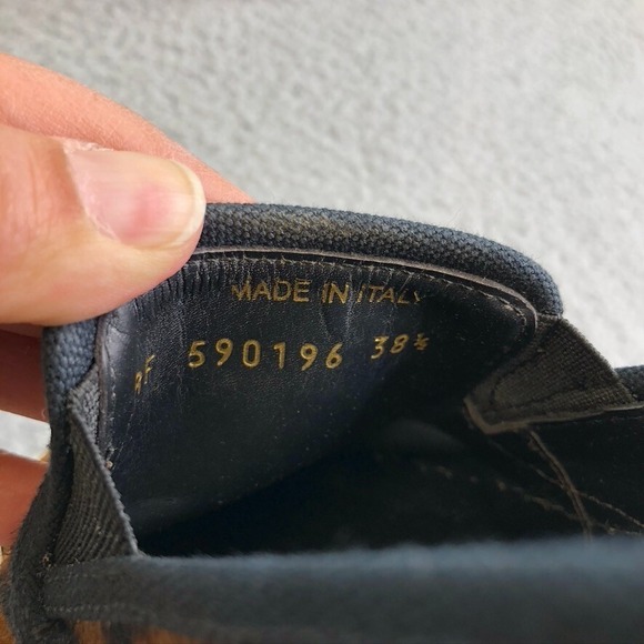 Saint Laurent Ponyhair Calf Sneakers Womens 38.5 8.5 Slip On Comfort Streetwear - Picture 10 of 13